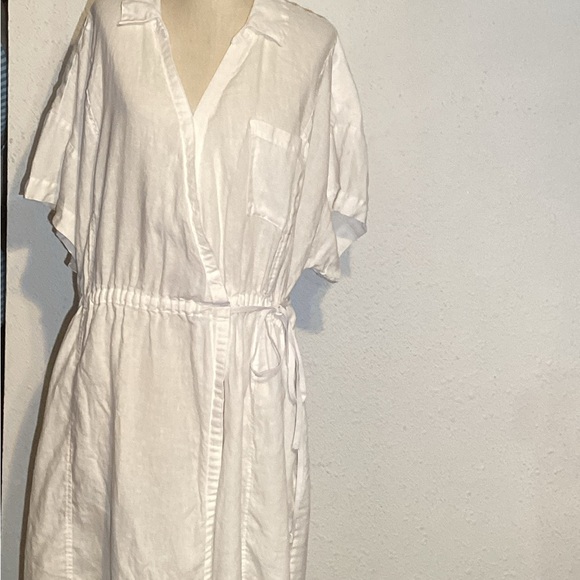 Athleta playa linen wrap dress white size 26 - Picture 5 of 8